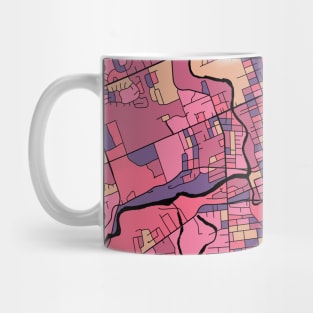 London Map Pattern in Purple & Pink Mug